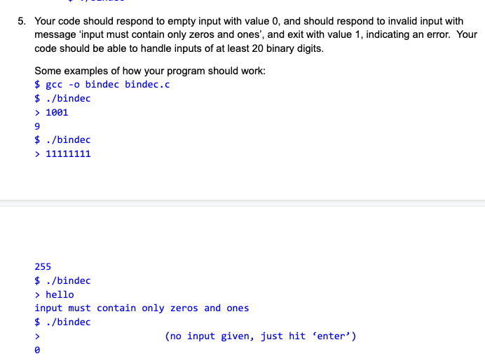 user enters number other then 0 or 1 please write "Number is