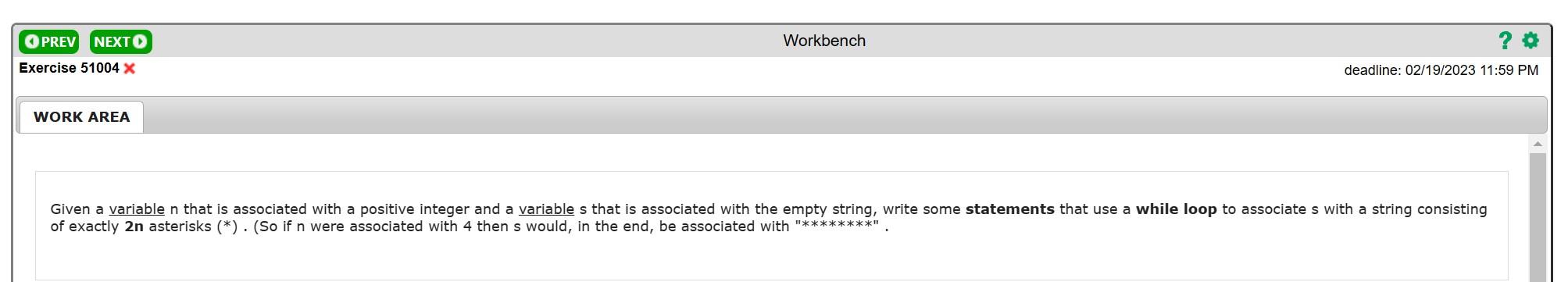with 6 then s would, in the end, be associated with "******"