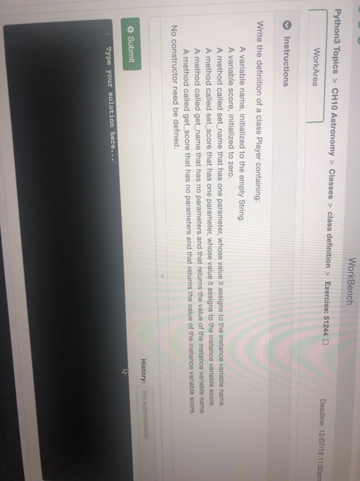 Write the definition of a class Counter containing An instance variable named