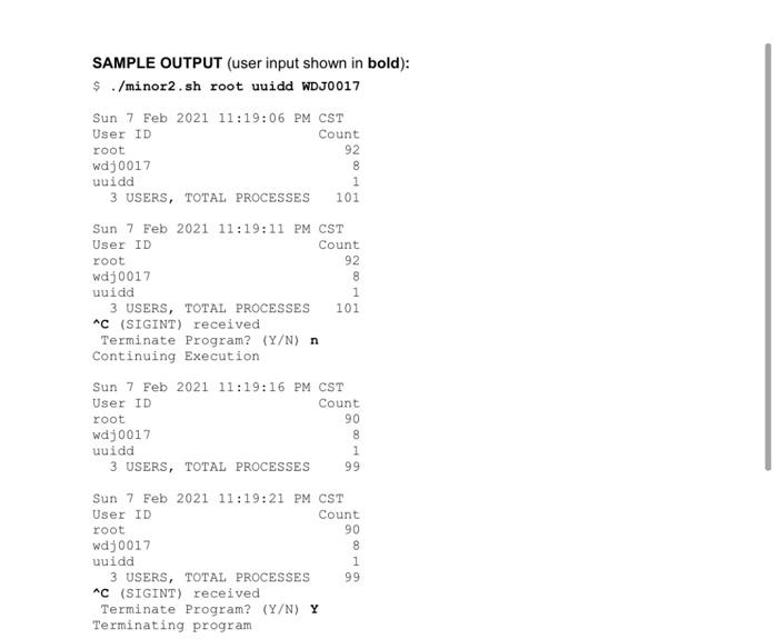 of processes per user on the current CSE Linux machine (e.g., cse01,