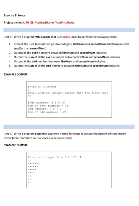  Write a program While loops that uses while loops to perform