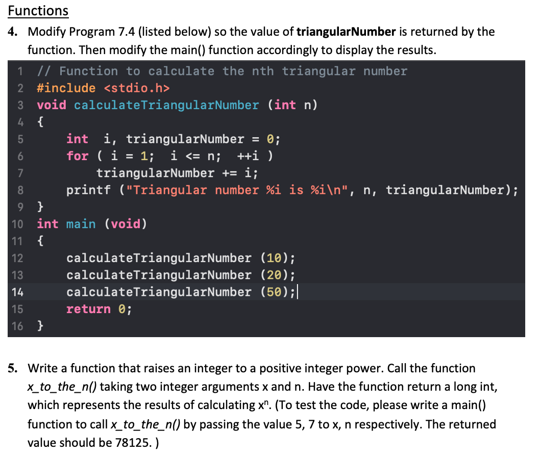 a comment header and line comments as described in class. 2 6