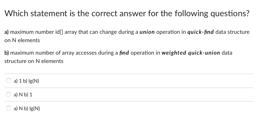  Please explain why each statement is either right or wrong, thanks!