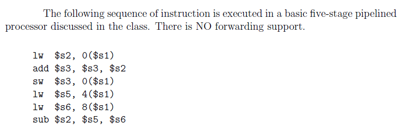 MIPS Data Path Code analysis Rewrite the code using a minimum number