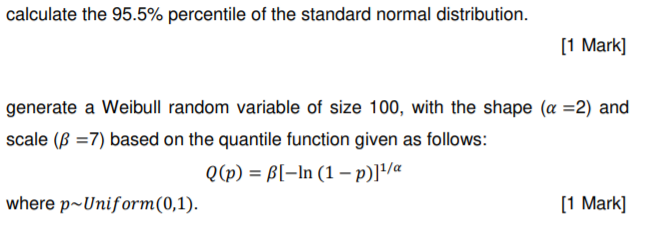 100 and 100 of size 50 with replacement. [1 Mark] b) generate