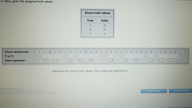  1. 2. please help I don't understand truth value! false, given