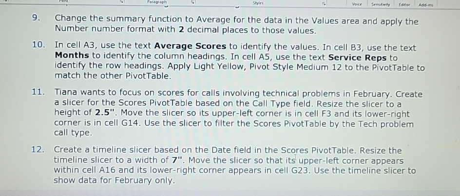  Change the summary function to Average for the data in the