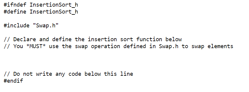 > number[j-1])) { swap(number, number[j], number[j-1]); j = j - 1; }