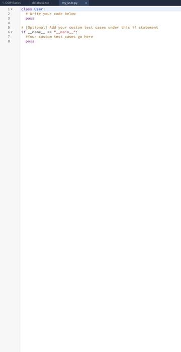 way to create a simple database for users and their credentials. Using