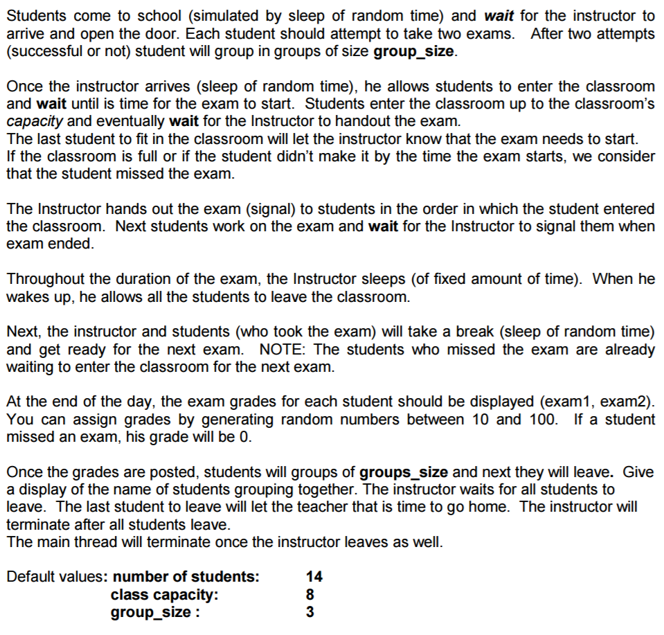 WRITE A PSEUDO-CODE SOLUTION USING SEMAPHORES Do NOT use wait( ), notify(