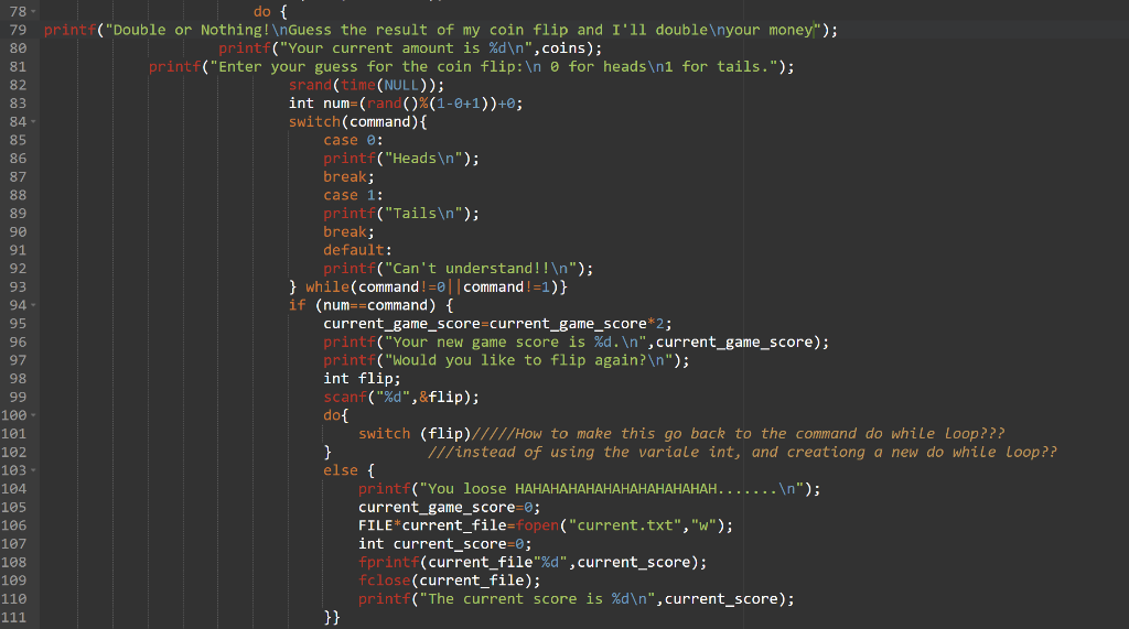 text based game with a save file system. Be patient, test your