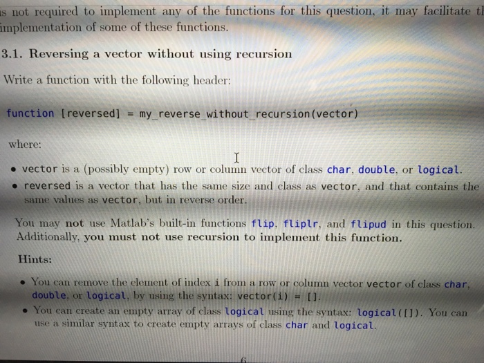  How to write matlab function for this problem Write a function