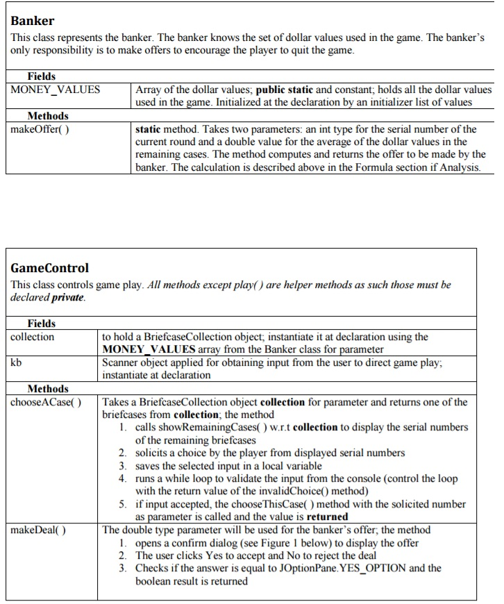 Current Code: public class Banker { public static MONEY_VALUES(){ } } public