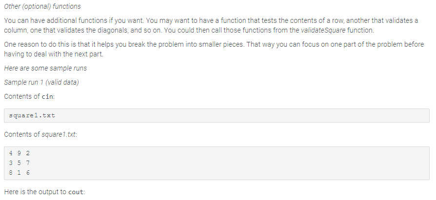 Square has the following properties The grid contains the numbers 1 through