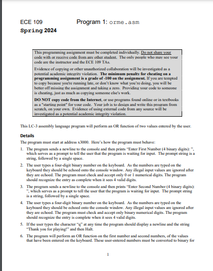  My code keeps having errors when running in Pennsimm: .ORIG x3000