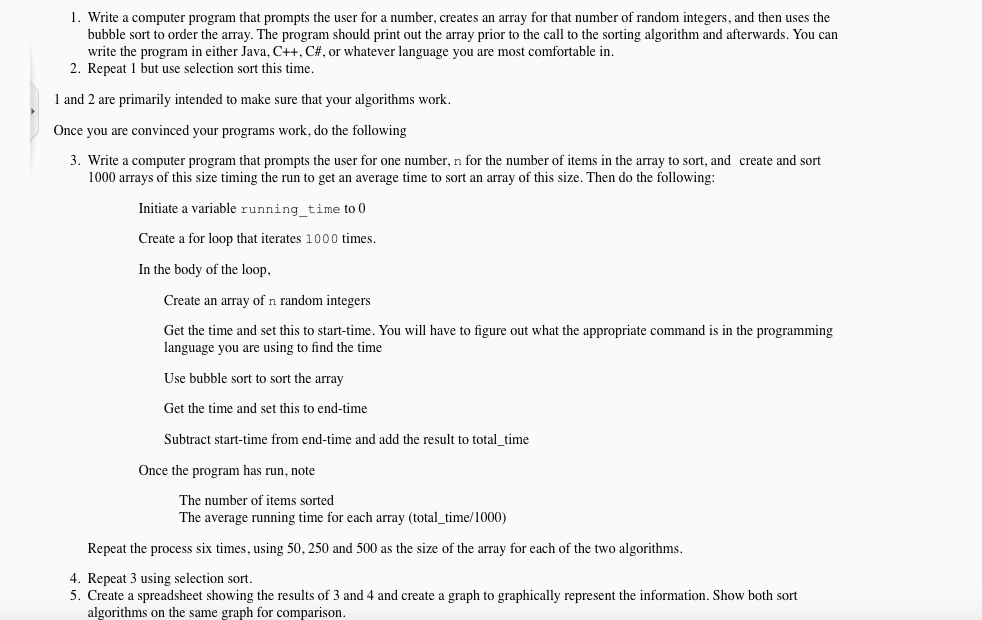 In java please 1. Write a computer program that prompts the user