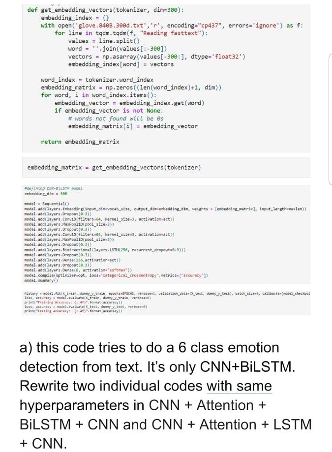  Course: Machine Learning def get_embedding_vectors (tokenizer, dim=300): embedding_index = {} with