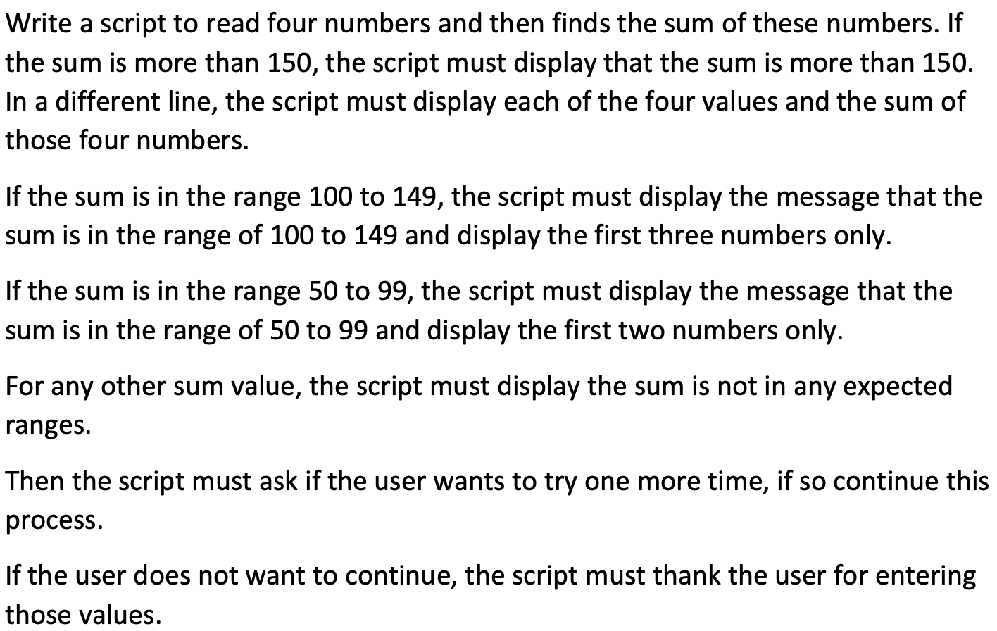 May I get help with this problem? Mac Terminal/Linux Write a script