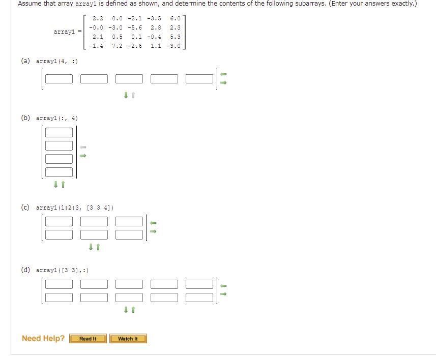 undefined Assume that array arrayi is defined as shown, and determine the