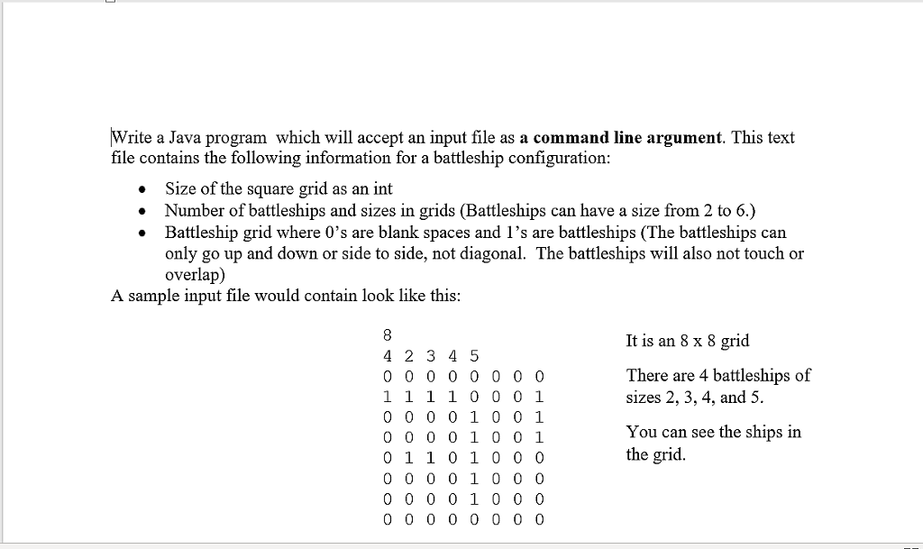  rite a Java program which will accept an input file as