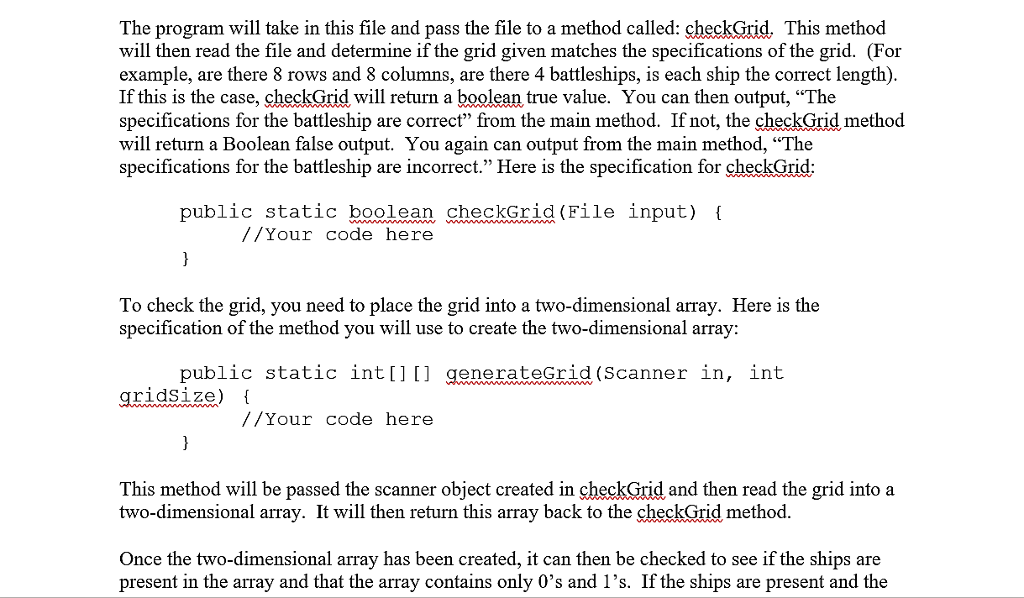 a command line argument. This text file contains the following information for