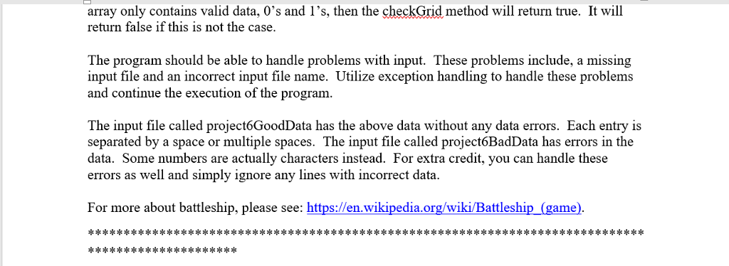 a battleship configuration: * Size of the square grid as an int