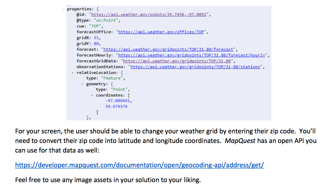 points might involve you creating an account to obtain a free API