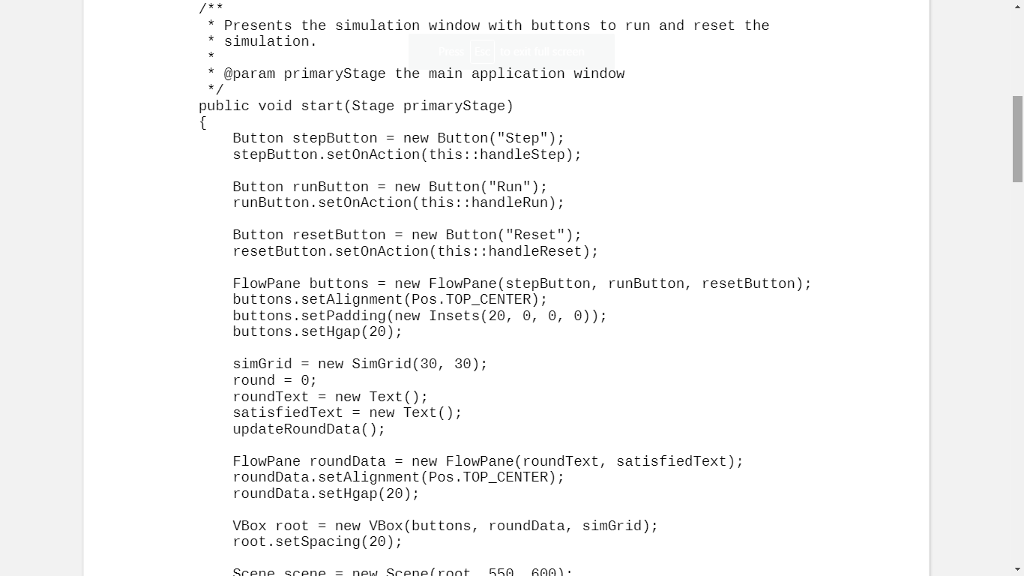 simple, it gives a fascinating look at how individuals might self-segregate, even