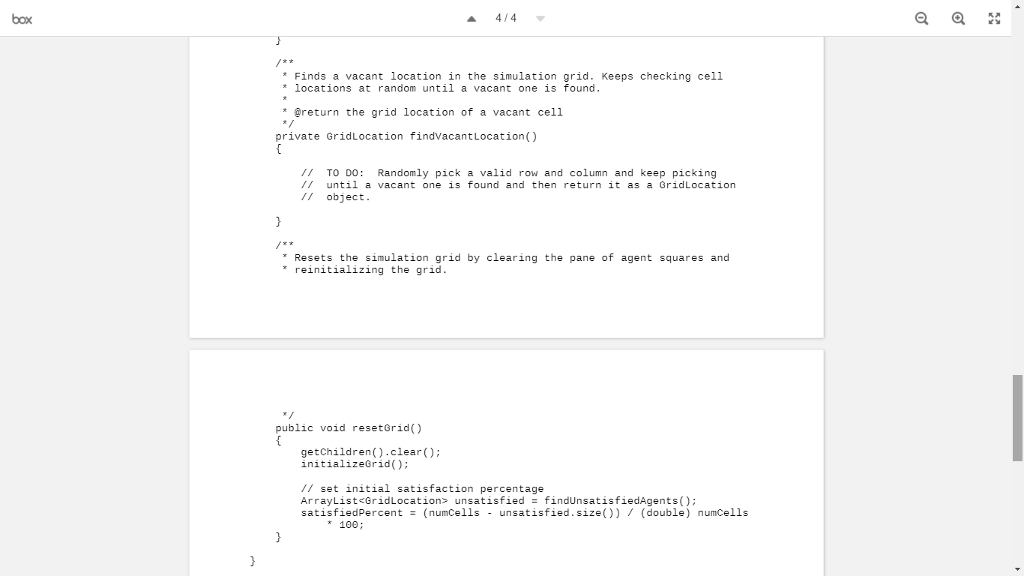 agents in the grid, each cell is either occupied by an agent