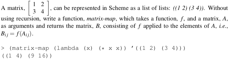 Please answer in scheme language. Must compile in DrRacket/emacs ] 1 2