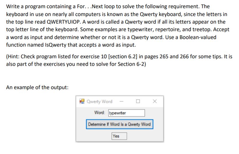 Write a program containing a For...Next loop to solve the following