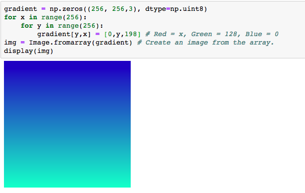 how can I change this code in order for the gradient