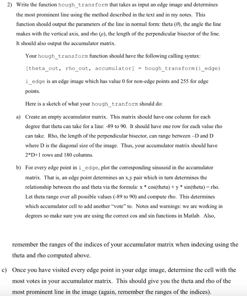 Please implement the following function using Matlab. NOTE: Do not use the