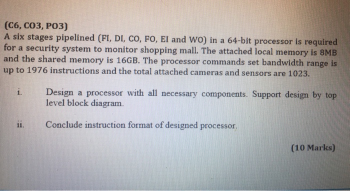  I need a fast answer (C6, ???, ???) A six stages