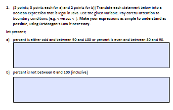  2. (5 points; 3 points each for a ) and 2