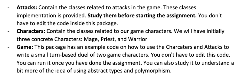 Java please. Use the starter code below to create the RPGcharacter class