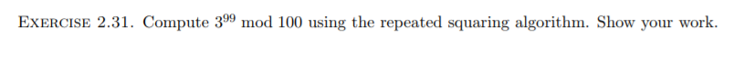  Please show me how to do this question. ExERCISE 2.31. Compute