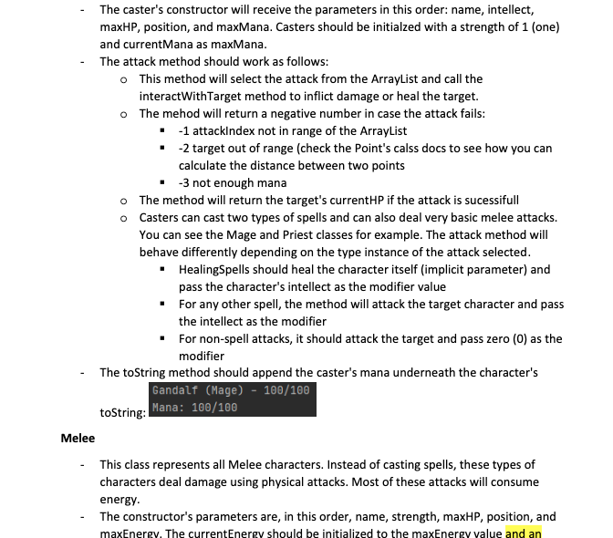 private int cost; private String name; private int damage; private int range;