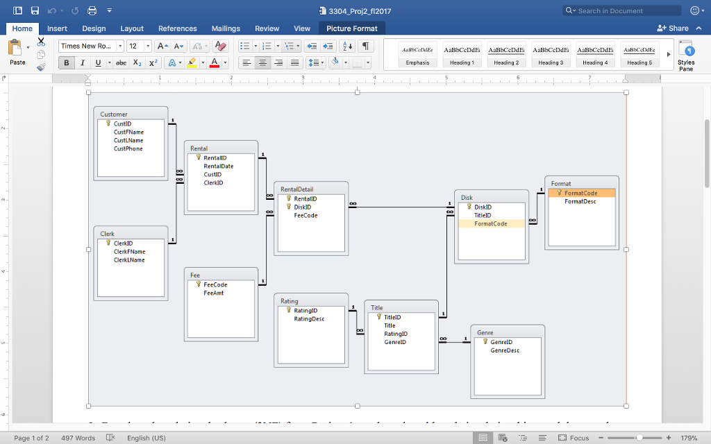 Using SQL*Plus on OMEGA, access the tables you created in Project 2
