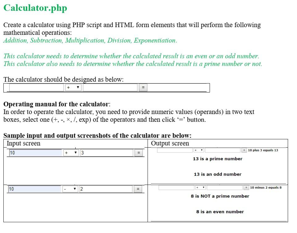 Please i will like to have a php implementation for this task/.