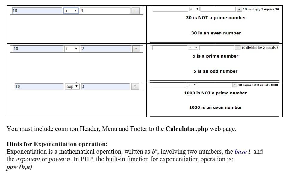 thank you Calculator.php Create a calculator using PHP script and HTML form