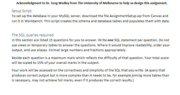  Assignment set up: # if you're installing this on your own