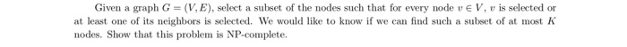  Given a graph G = (I, E), select a subset of