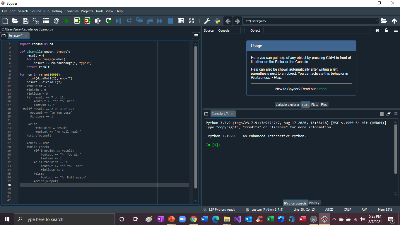 I am working on python functions and a double dice roll game.