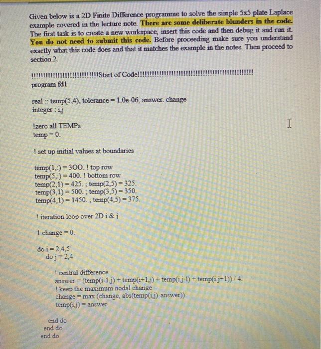  a working fortran code is required. it should a fortran code