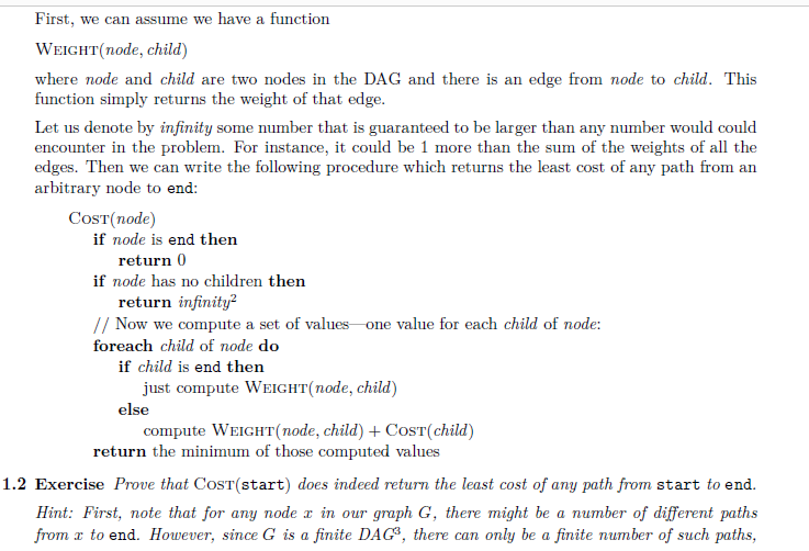  1.2 ? First, we can assume we have a function WEIGHT(node,