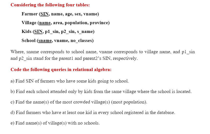 Considering the following 4 tables, Please post solution in form of xml