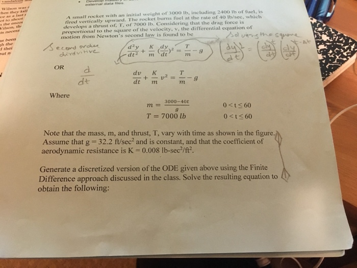  C++ programming hen they ks A small rocket with an initial