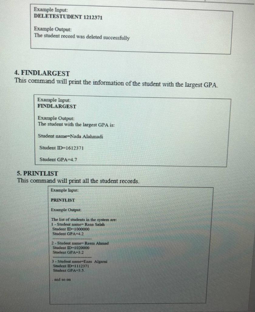 a linked list and to practice recursion Program Description: Write a program
