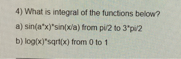 Matlab question not math question, please help 4) What is integral